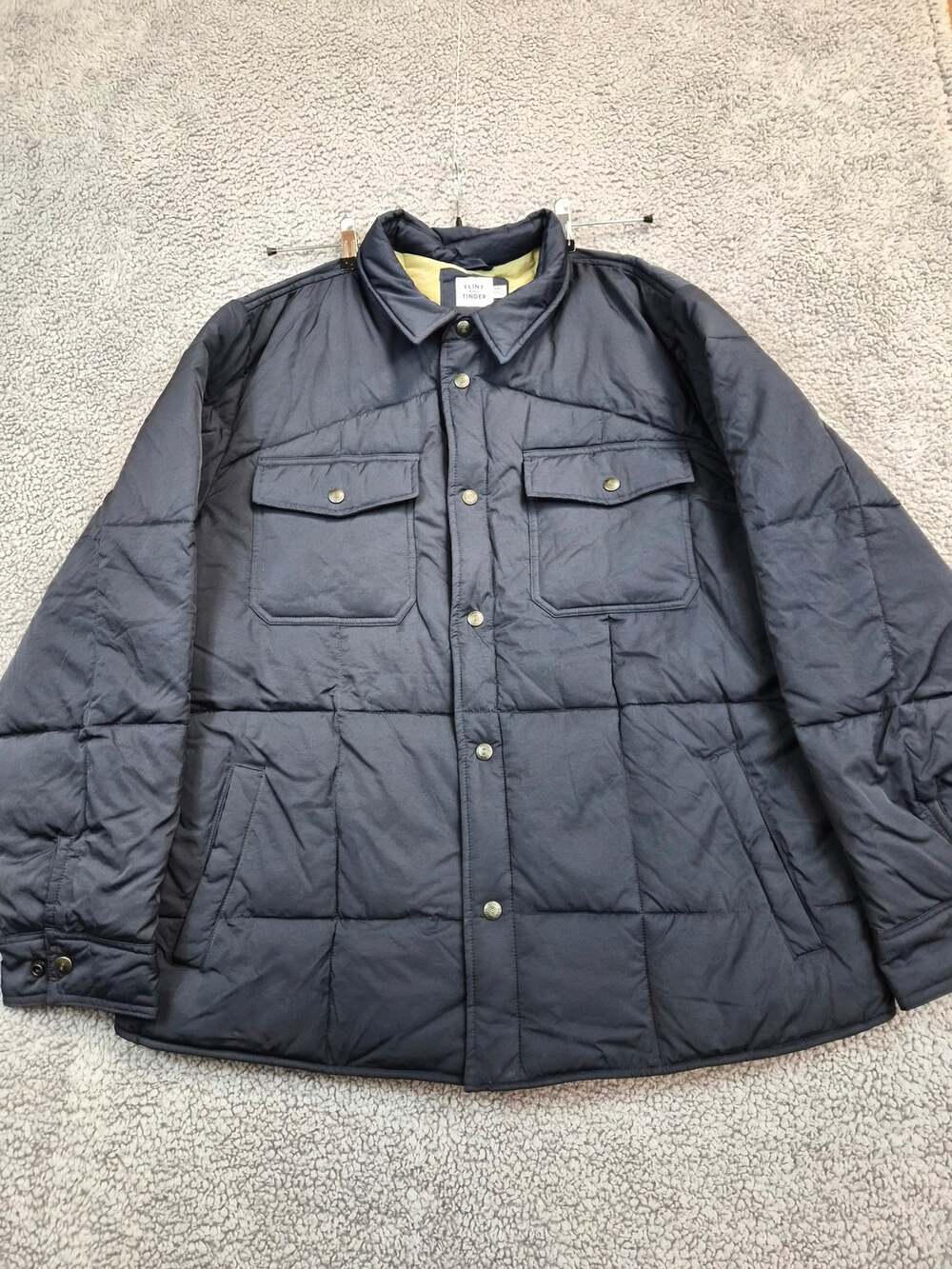 Flint and Tinder Insulated Jacket Men's 2XL Navy Jackson Shirt Jacket (1451)